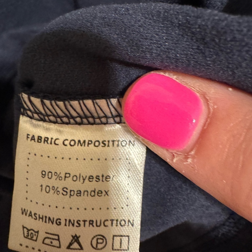 Yundai Navy Long Sleeve Navy Blue Crew Neck Sweatshirt Sz M - Picture 5 of 9